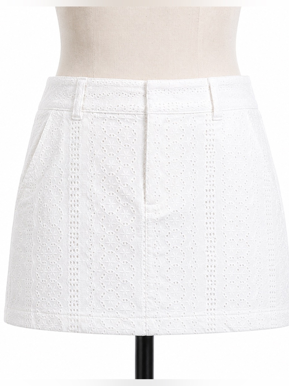 Amanda Uprichard Ivory Textured Skort 100% cotton